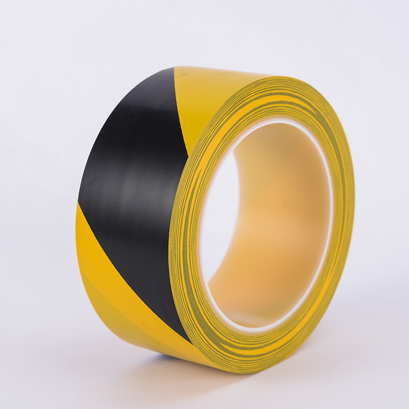 地面境界テープ安全警告防水耐摩耗性黄色黒ゼブラテープ